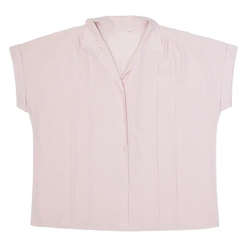 Womens Blouse Pink Collared M