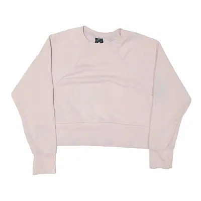 NIKE Dri Fit Cropped Sweatshirt Pink Womens M