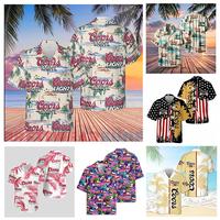 Multi Designs Coors Beer Light Beer Hawaiian Shirt Sea Island Pattern with Beer Print_LTN