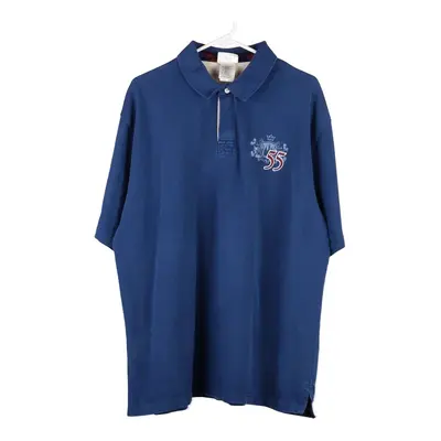 Disney Embroidered Polo Shirt - XL Blue Cotton