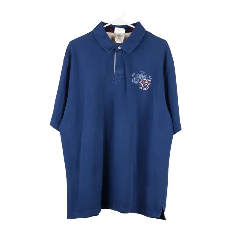 Disney Embroidered Polo Shirt - XL Blue Cotton