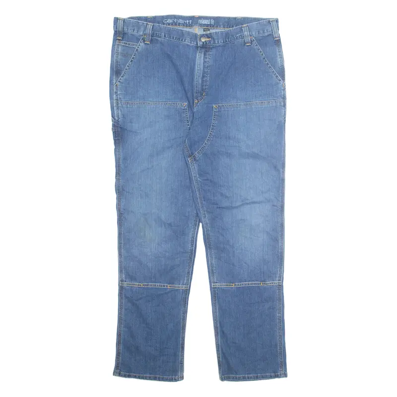 CARHARTT Cargo Mens Jeans Blue Relaxed Straight W40 L32