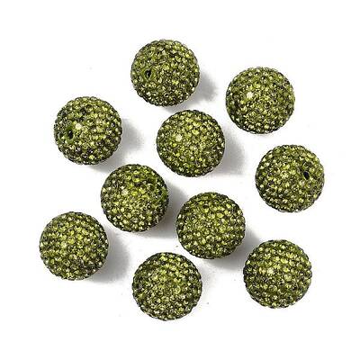 Grade A Rhinestone Pave Disco Ball Beads
