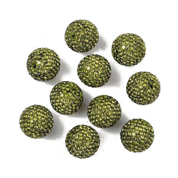Grade A Rhinestone Pave Disco Ball Beads