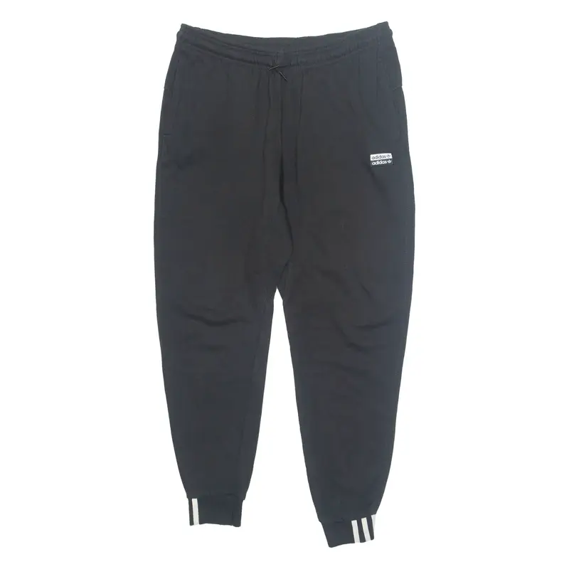 ADIDAS ORIGINALS Mens Joggers Black Tapered M W32 L30