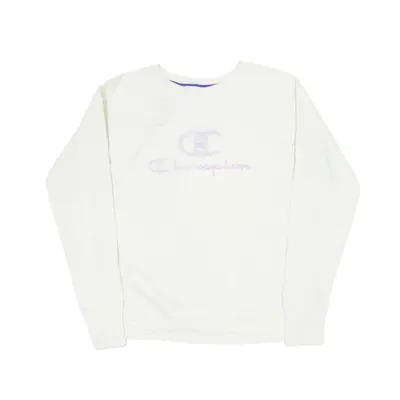 CHAMPION Sweatshirt Cream Womens M