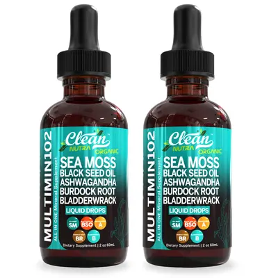 Live Only - 2 Bottle Liquid Sea Moss Multimineral Drops