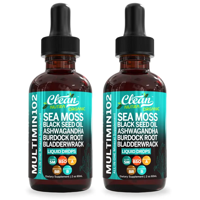 Live Only - 2 Bottle Liquid Sea Moss Multimineral Drops