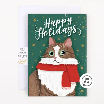 Endless Happy Holidays Card with Glitter