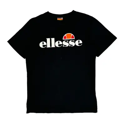 Ellesse T-Shirt - Medium Black Cotton