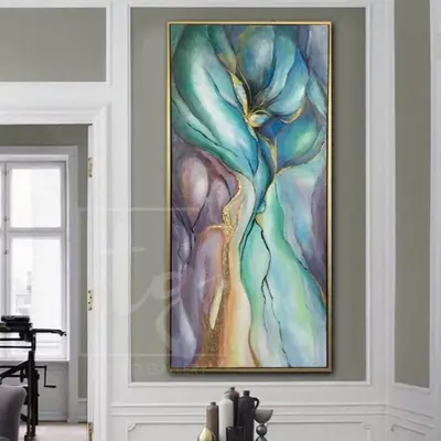 Large Oil Paintings On Canvas Modern Gold Leaf Painting Creative Abstract Artwork | SILK CLOUDS