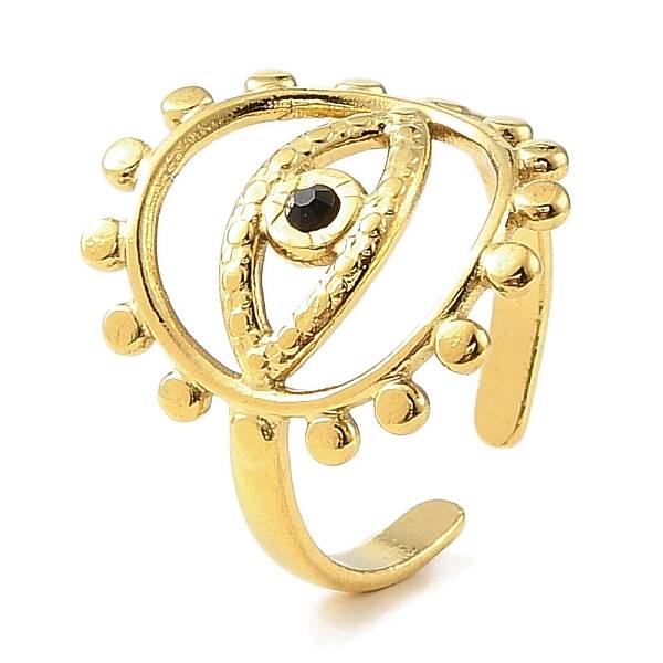 Ion Plating(IP) 304 Stainless Steel Open Cuff Ring for Women