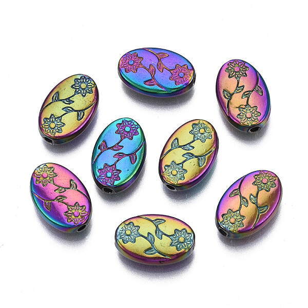 Rack Plating Rainbow Color Alloy Beads