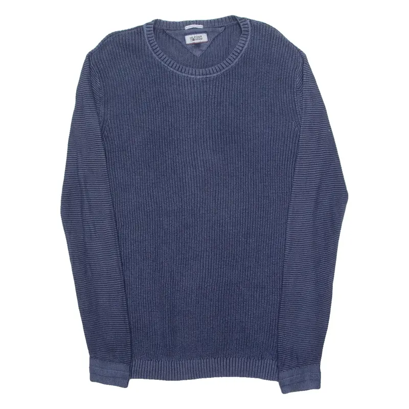 TOMMY HILFIGER Mens Jumper Blue Tight Knit XL