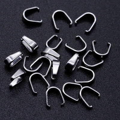 Tarnish Resistant 201 Stainless Steel Snap on Bails