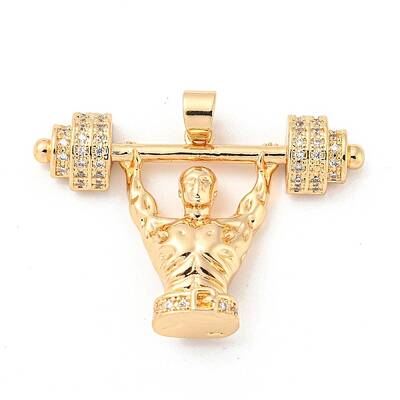 Brass Micro Pave Cubic Zirconia Pendants