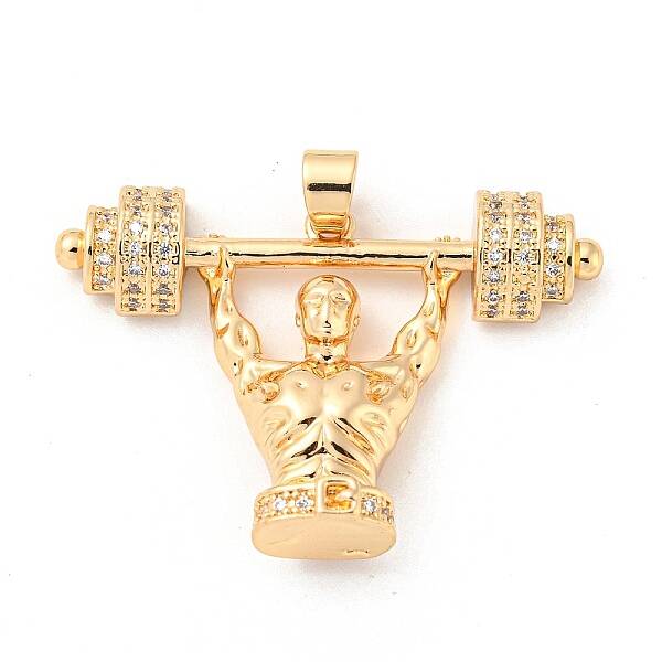 Brass Micro Pave Cubic Zirconia Pendants