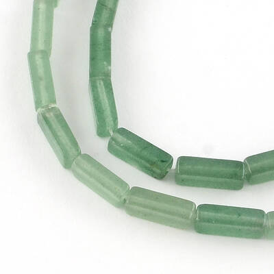 Cuboid Natural Green Aventurine Gemstone Bead Strands