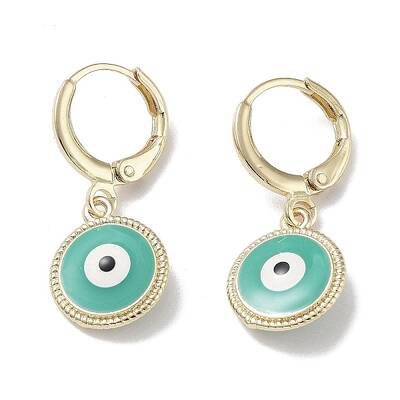 Real 18K Gold Plated Brass Dangle Leverback Earrings