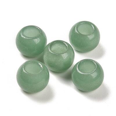 Natural Green Aventurine European Beads