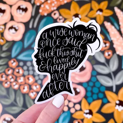 Wise Woman Waterproof Vinyl Sticker, 4x3\