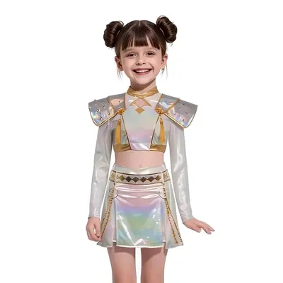 Viral TikTok KPop Demon Hunters Costume for Girls - Halloween Dance Outfit Cosplay Suit with Music Fashion Style for Kids Par...