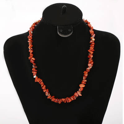 Natural Red Jasper Chip Beaded Necklaces for Women