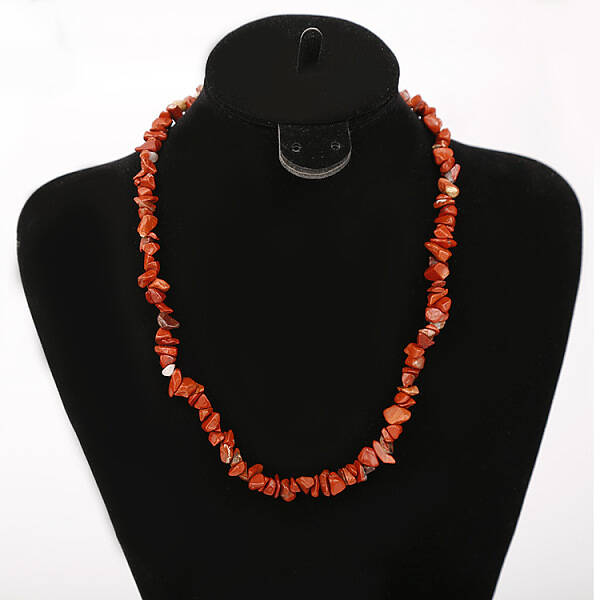 Natural Red Jasper Chip Beaded Necklaces for Women