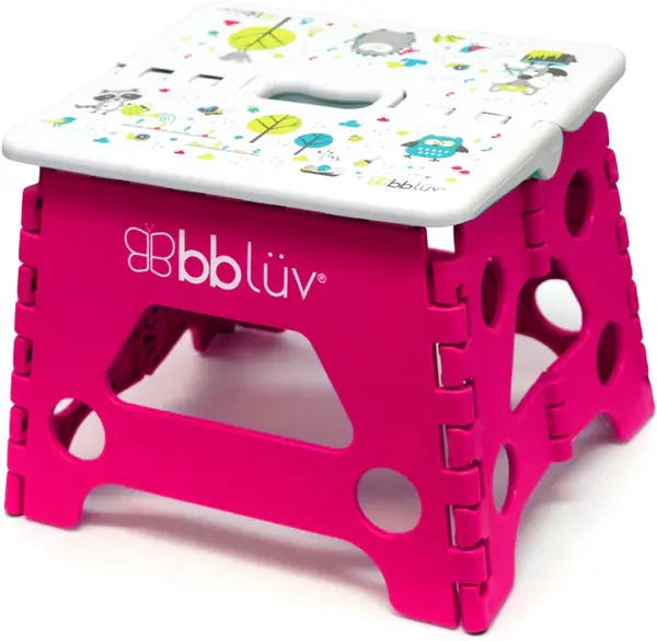 BBLÜV Stëp folding stool for children 22 x 18 x 18.2cm pink
