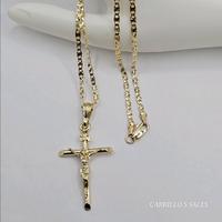 christ On The Cross small chain gold-plated 18\