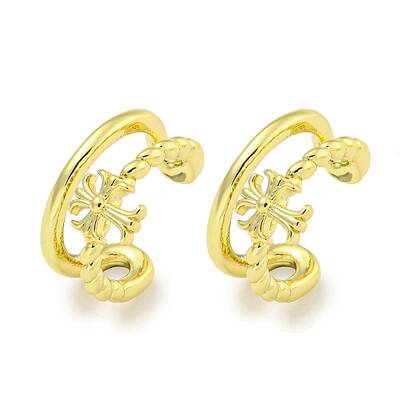 Brass Cuff Earrings