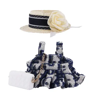 Clothes for LAbu Series 17cm Dolls Strap Skirt & Hair Decorationsfor 17cm Dolls-Premium Collector's Adjustable Outfit Set,Fan...