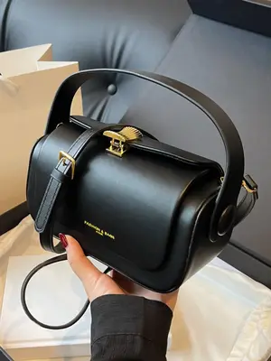 Women's Elegant Solid Color Handbag, Fashionable PU Leather Crossbody Bag for Daily Used, Casual Trendy Versatile High-qualit...