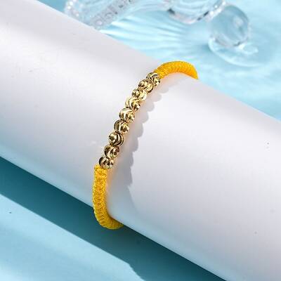 Polyester Cord Braided Bead Bracelets for Women