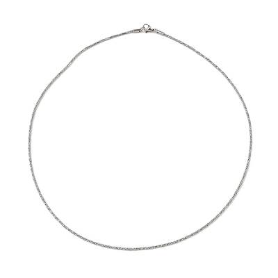 Non-Tarnish 10Pcs 304 Stainless Steel Diamond Cut Snake Chain Necklaces Set