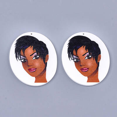 Printed Wooden Big Pendants