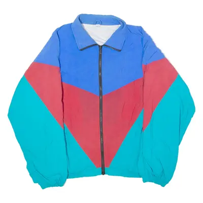 SPORTIS Co Utoe Bellinzona Mens Windbreaker Jacket Blue 80s XL