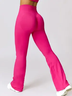 Women's High Waist Ruched Flare Leg Sports Leggings, Groove Flared Pants, Seamless Bootcut Yoga Pants, Sweatpants for Women, ...