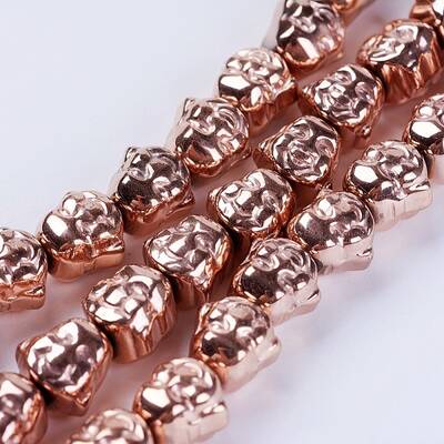 Electroplate Non-magnetic Synthetic Hematite Beads Strands
