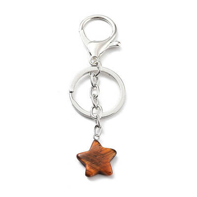 Natural Tiger Eye Keychain