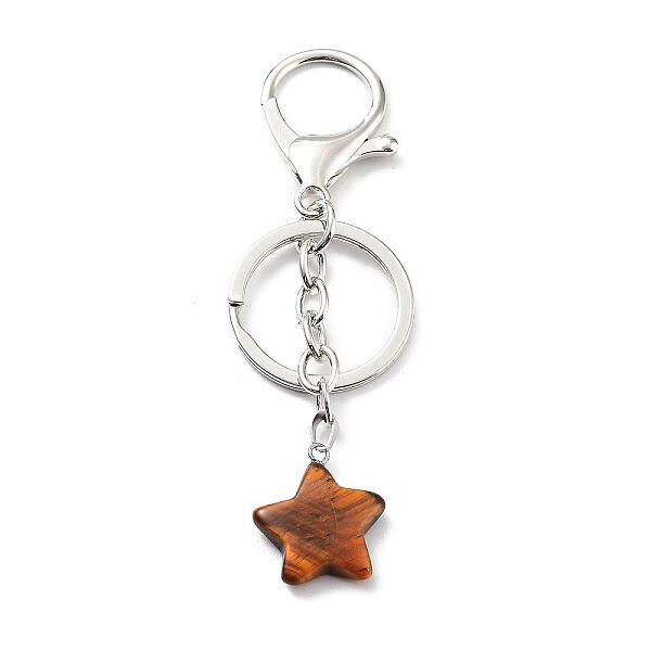 Natural Tiger Eye Keychain