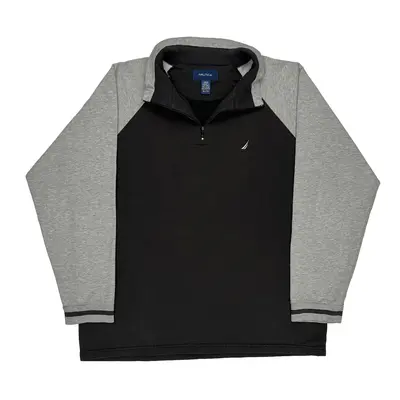 Nautica 1/4 Zip - XL Black Cotton Blend