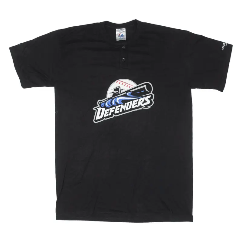 MAJESTIC Connecticut Defenders Baseball USA Jersey Black Short Sleeve Mens XL
