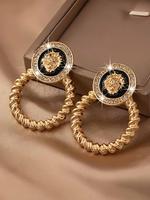 Lion Head Design Hoop Earrings, Fashionable Jewelry for Women, Trendy All-match & Exquisite Jewelry for Birthday Gift