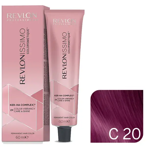 Revlon Revlonissimo Colorsmetique - cream hair dye, 60ml C20 | Aubergine Purple