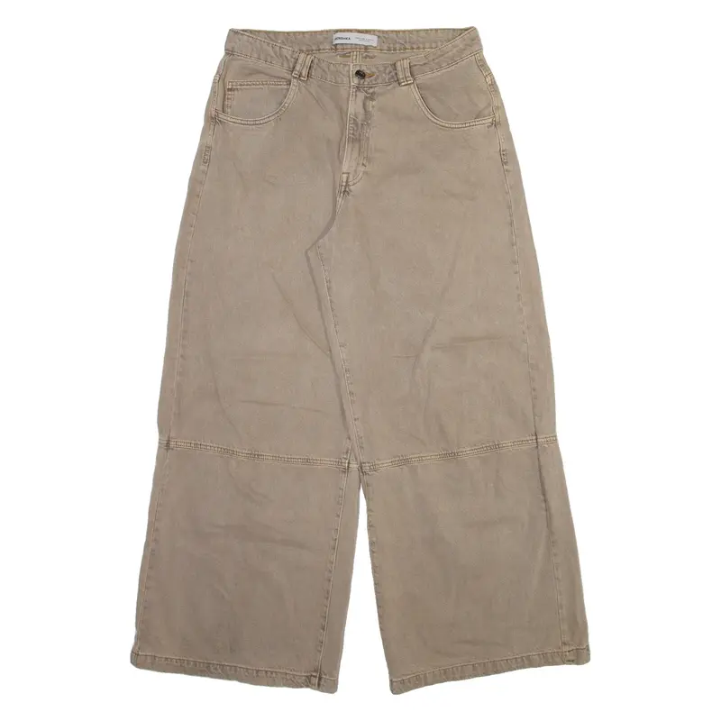 BERSHKA Mens Trousers Grey Loose Straight W34 L32
