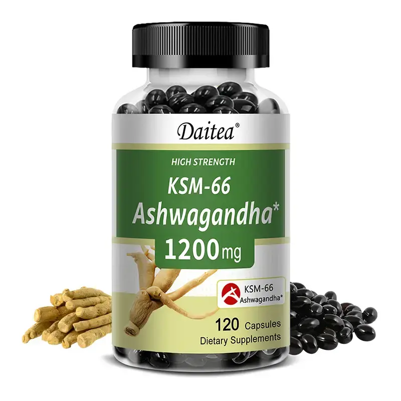 Organic KSM-66 Ashwagandha Supplement 1200 mg of Clinically Studied KSM-66 High Absorption, Support Energy & Focus for Men an...