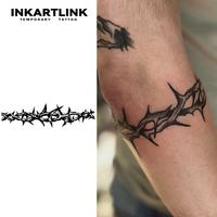 INKARTLINK Tattoo Tech, 2 Sheets Semi-Permanent Temporary Tattoos, Thorn Series, Adult Art Design,Lasts 1-2 Weeks, Waterproof...