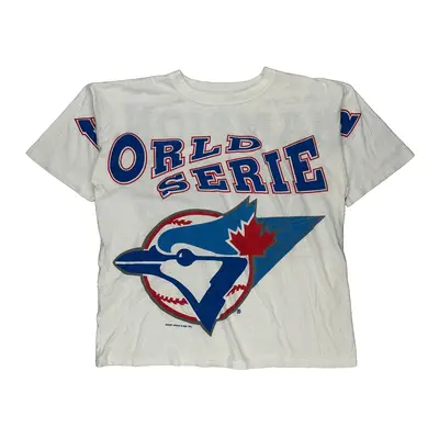 Toronto Blue Jays Single Stitch Mlb T-Shirt - XL White Cotton
