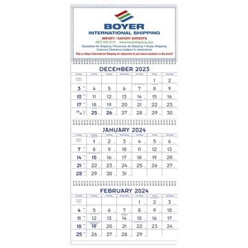50 Custom Blue & Grey Commercial Planner - 14 Month & 3 Month View